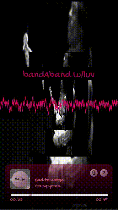 Screenshot of the band for band project